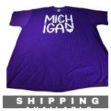 Michigan State Pride Graphic T-Shirt Purple 2XL