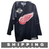 Detroit Red Wings CCM Jersey T Shirt Black Medium