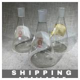 1000ml Kontes Glass Erlenmeyer Flask Lot of 3