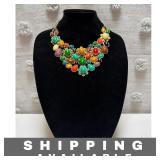 Amrita Singh Multicolored Bib Collar Necklace