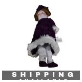 Doll Heritage Musical Purple Velvet Dress 17'