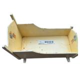Hand-Painted Wooden Rocking Doll Cradle