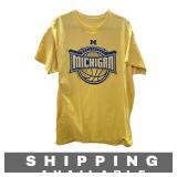 T Shirt Michigan Wolverines Basketball Yellow L