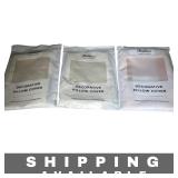 3 Hofdeco Pillow Covers Yellow Stripe & Tan New