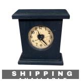 Wooden Mantel Clock Slate Blue Tabletop Clock