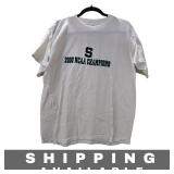 MSU 2000 NCAA Champions T Shirt White Cotton Large