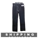 Men's Regular Fit Straight Leg Black Jeans 34 X 32