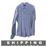 Shirt Plaid Poplin Polo Ralph Lauren Blue XXL