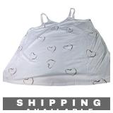 Tank Top Heart Print White Spaghetti Strap XXL