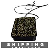 Black & Gold  Velvet Evening Bag