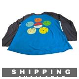 Kids Long Sleeve Pokemon Raglan Poke Balls Shirt M