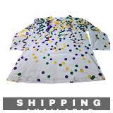 T Shirt Mardi Gras Confetti Print White M