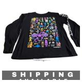 Long Sleeve Minecraft Youth T Shirt Black Small