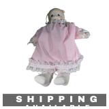 Doll Precious Moments Pink Polka Dot Dress 16'
