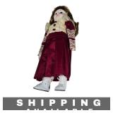 Doll Heritage Musical Burgundy Velvet Lace w/ Box