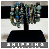 Charm Beaded Bracelets Lot of 5