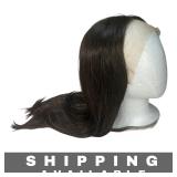 Wig Long Straight Lace Front Dark Brown 23 Inch