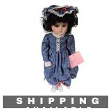 Porcelain Doll Marian Yu Designs Vintage 1987 Blue