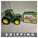 Toy Tractor, Metal Tin Box, & DIY Window Art Kit