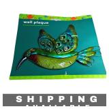Wall Plaque Hummingbird Metal Multicolor