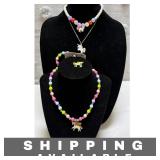 Unicorn Necklaces and Bracelets Lot of Five