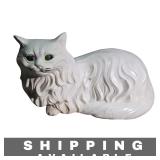 White Persian Cat Ceramic Figurine