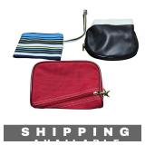 Lot of 3 Cosmetic and Travel Pouches Set