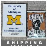 2 Basketball Cards University of Michigan & Mirror
