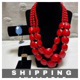 Bracelet,Necklace and Ring Size 7 Lot of 3