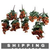 Artificial Flowers Orange Daisies Mums Lot of 8