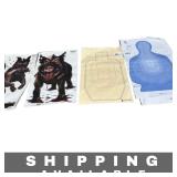 Zombie Pig & Dog Paper Shooting Targets Lot of 17