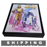 Framed Canvas Art Star Wars R2 D2 & C3PO Frame