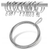 $13 20 pcs Metal Curtain Rings with Eyelet, 1-1/4