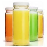 $25 16oz Glass Juice Bottles with Lids - 4 Pack Wi