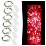 11 Pack Red LED Fairy Starry String Lights with 20