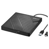 $22 External DVD Drive USB 3.0 USB C CD Burner CD/