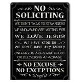 No Soliciting Sign, Funny Sign For Front Door, Hom