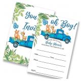 Qty: 2 LOTHUY Oh Boy Woodland Baby Shower Party In