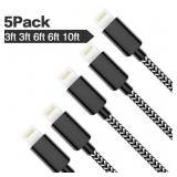 $15 iPhone Nylon Braided Charging Cable 5 pack