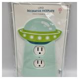 Qty-4 Alien Spaceship Decorative Faceplate Electri