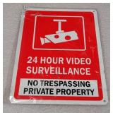 $15 QTY-2 No Trespassing-24 Hour Video...