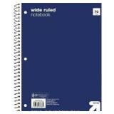 $8 Qty: 2 Wide Ruled Blue 1 Subject Flexible...