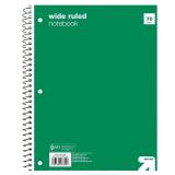 $8 Qty: 2 Wide Ruled Green 1 Subject Flexible...