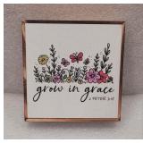 $10 5'x5' 'Grow in Grace' Wood Wall Decor