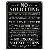 $7 No Soliciting Sign, Funny Sign For Front...