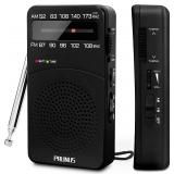 $10 PRUNUS J-166 Portable Radio AM FM, Battery...