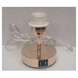 $15 Goldtone Lamp Base with 2 USB Ports