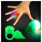 $20 LED Light Up Flashing Green Jelly Rings-...