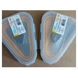 $6 2 pack Silicone Collapsible Pizza Containers