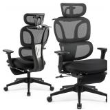 $160 Ergonomic Mesh Office Chair with Footrest, Ex